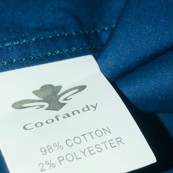 COOFANDY Men's Navy Blue Window Pane Button Down Shirt ~Sz XXXL - Picture 15 of 15